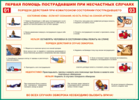 Таблица Порядок действий при коматозном состоянии пострадавшего 1000*1400 винил - «globural.ru» - Первоуральск