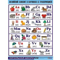 Таблица демонстрационная "Английский алфавит в картинках"(70x100) - «globural.ru» - Первоуральск