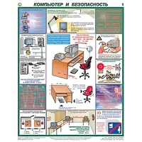 Плакаты "Компьютер и безопасность" (2 листа, размер 450х600) - «globural.ru» - Первоуральск