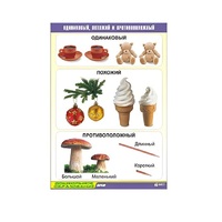 Таблица демонстрационная "Одинаковый, похожий и противоположный" (винил 70x100) - «globural.ru» - Первоуральск