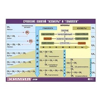Таблица демонстрационная "Сравнение понятий изомер и гомолог" (винил 100х140) - «globural.ru» - Первоуральск