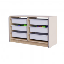 Двойной модуль для хранения игрушек из коллекции мебели «НЕГА» (цвет бежевый) - «globural.ru» - Первоуральск