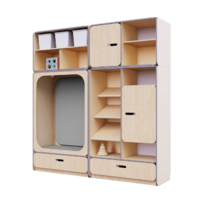 Детская стенка с местом для хранения и прямоугольной зоной отдыха из коллекции «НЕГА» (цвет бежевый) - «globural.ru» - Первоуральск