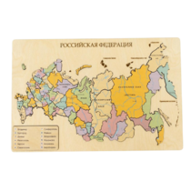 Пазл из дерева Административная карта России "Родина Моя" 522х308х10мм - «globural.ru» - Первоуральск