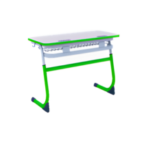Парта двухместная "Smarty" с полиуретановой кромкой регулируемая по высоте  - «globural.ru» - Первоуральск