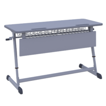 Парта двухместная Nomad V с полиуретановой кромкой регулируемая по высоте  - «globural.ru» - Первоуральск