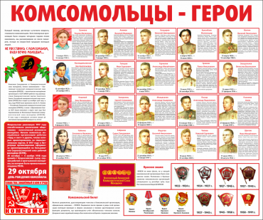 Тематический стенд "Комсомольцы-герои" - «globural.ru» - Первоуральск